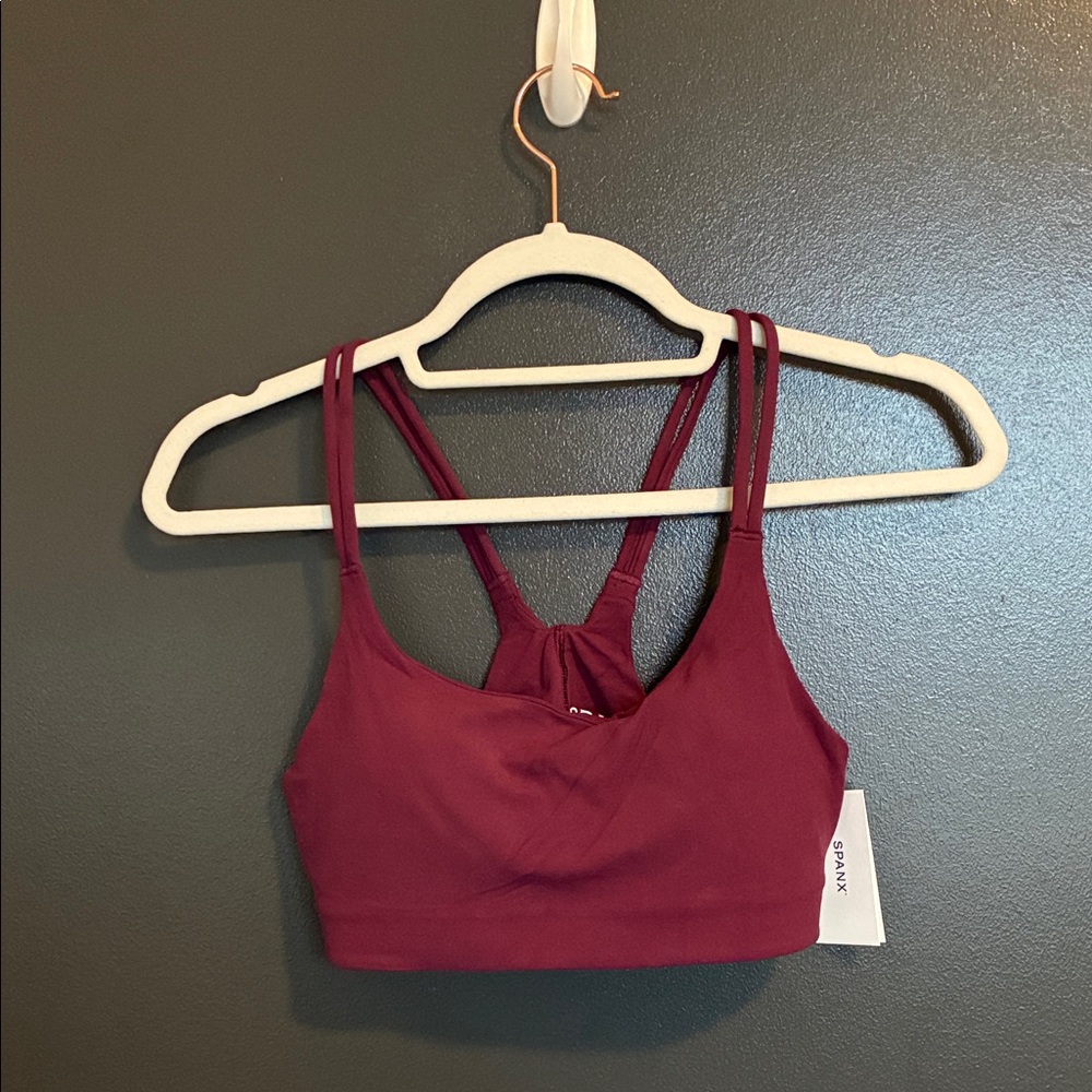 NWT Spanx Bare Essentials Zero Impact Bra Plum Berry Sz S - Picture 3 of 7